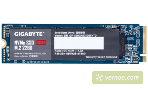 Твердотельный накопитель Gigabyte GP-GSM2NE3100TNTD  SSD 1TB, 3D TLC, M.2 (2280), PCIe Gen 3.0 x4, NVMe, R2500/W2100