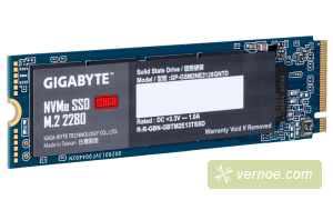 Твердотельный накопитель Gigabyte GP-GSM2NE3128GNTD  SSD 128GB, TLC, M.2 (2280), PCIe Gen 3.0 x4, NVMe, R1550/W550