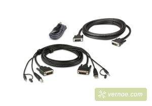 3M USB DVI-D Dual Link Dual Display Secure KVM Cable kit ATEN 2L-7D03UDX5