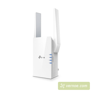 Усилитель Wi-Fi TP-Link RE505X AX1500 dual band Wi-Fi range extender, 1201Mbps at 5G (2x2 MIMO) and 300Mbps at 2.4G (2x2 MIMO), support 802.11AX/WiFi 6, 2 external antennas, 1 Gigabit port
