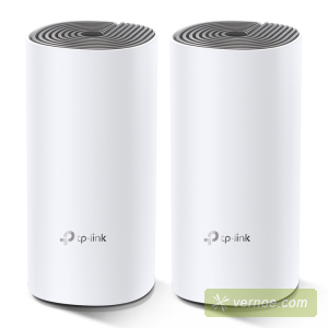 Точка доступа TP-Link Deco E4(2-pack) AC1200 Whole-Home Mesh Wi-Fi System, Qualcomm CPU, 867Mbps at 5GHz+300Mbps at 2.4GHz, 2 10/100Mbps Ports, 2  internal antennas, MU-MIMO