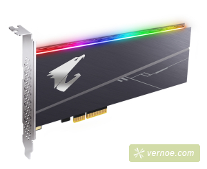 Твердотельный накопитель Gigabyte GP-ASACNE2100TTTDR  AORUS SSD 1TB RGB, 3D TLC, AIC, PCIe Gen 3.0 x4, NVMe, R3480/W3080