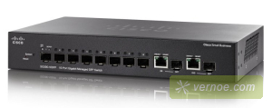 Коммутатор Cisco SG350-10SFP-K9-EU  SG350-10SFP 10-port Gigabit Managed SFP Switch