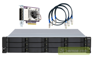 Полка расширения сетевого хранилища без дисков QNAP TL-R1200S-RP SMB   SATA 6GB/s JBOD storage enclosure, 12-tray 3,5"/2,5" w/o HDD, 3 x SFF-8088, 2 PSU. Rackmount. W/o rail kit RAIL-B02