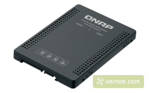 Адаптер QNAP QDA-A2MAR   HDD/SSD drives adapter 2 x M.2 2280 SATA SSD -> 1 x SATA 2.5" , Transfer rate 6 Gb/s. Supports RAID 0, 1, JBOD. w/o HDD