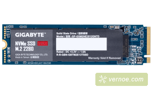 Твердотельный накопитель Gigabyte GP-GSM2NE3512GNTD  SSD 512GB, TLC, M.2 (2280), PCIe Gen 3.0 x4, NVMe, R1700/W1550